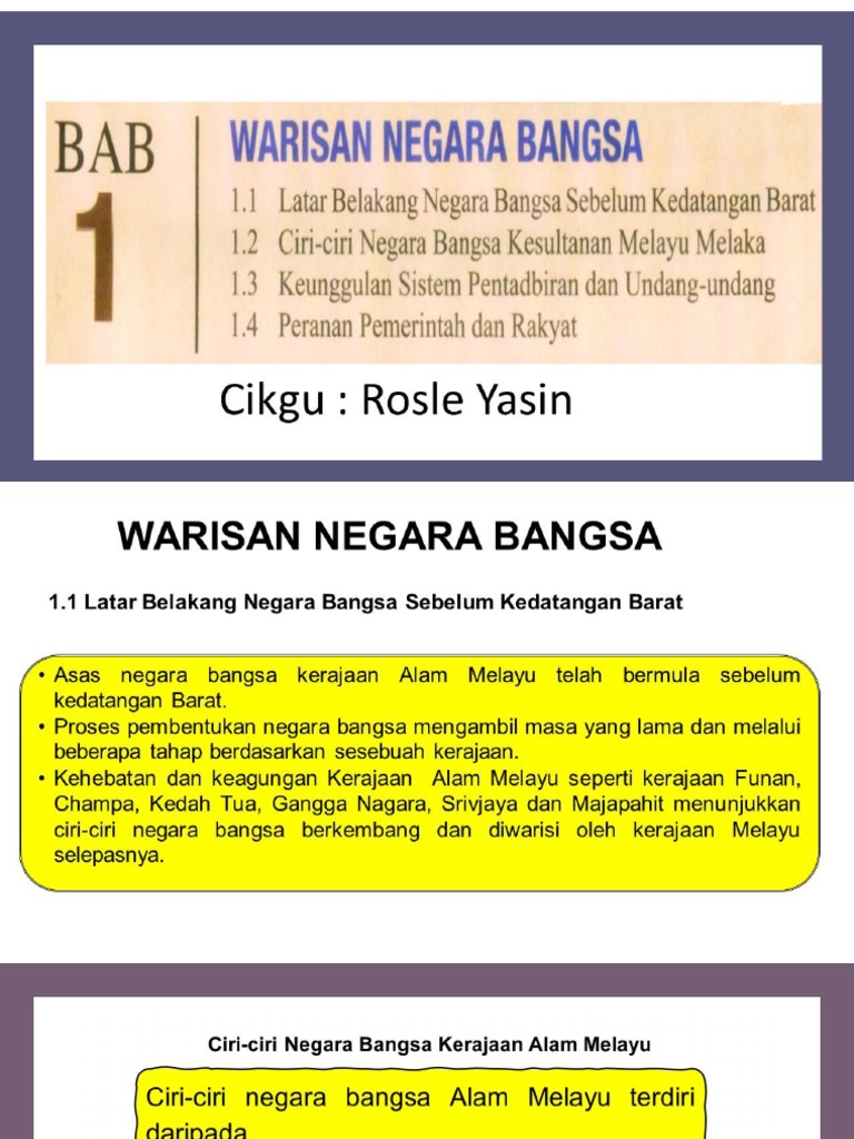 Warisan Negara Bangsa | PDF