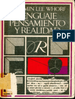 Whorf, Benjamin Lee - Lenguaje, Pensamiento y Realidad PDF