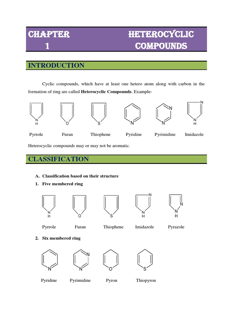 Heterocyclic Compounds | PDF | Heterocyclic Compound | Aromaticity