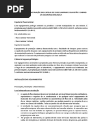 INSTRUÇÕES PARA INSTALAÇÃO DE CAPELAS