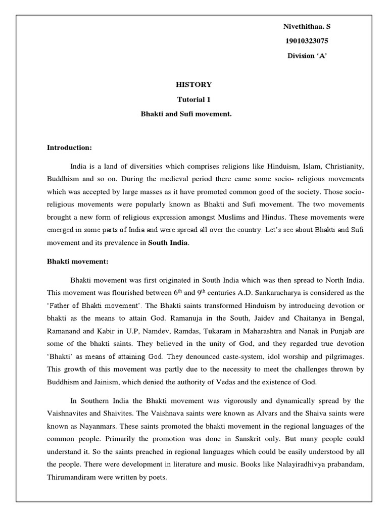 Bhakti and Sufi Movement | PDF | Bhakti Movement | Sufism