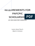 Requirements For Pafcpic Scholarship
