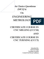 MCQ Metrology (CCCM & CCCT) PDF