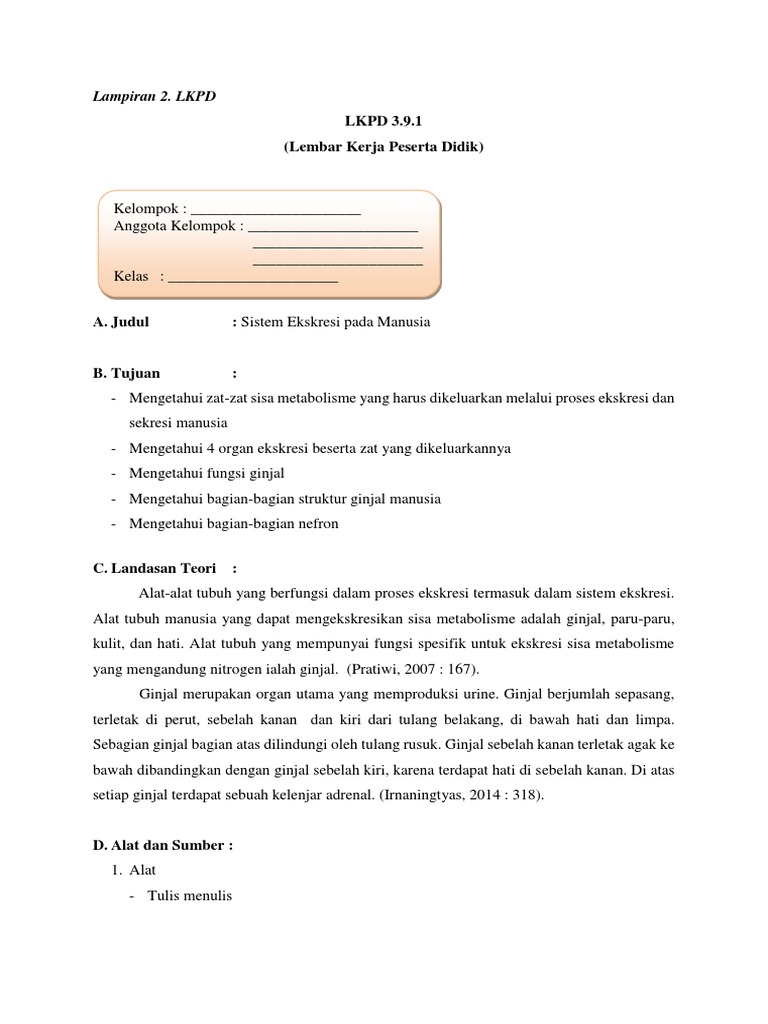 LKPD 3.9.1 | PDF | Kesehatan Holistik | Sains & Matematika