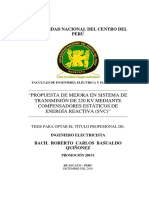 Propuesta mejora sistema transmisión 220 kV mediante SVC