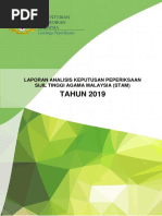 Laporan Analisis Keputusan Peperiksaan Sijil Tinggi Agama Malaysia Stam Tahun 2019 Kementerian Pendidikan Malaysia - Lembaga Peperiksaan