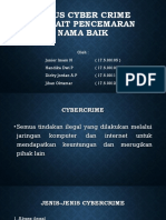 Kasus Cyber Crime Terkait Pencemaran Nama Baik