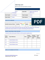 Project Status Report Template