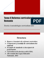 Tema 6 Reforma Curriculara in Romania