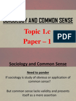 Topic 1.c - Socio and Common Sense