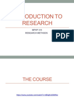 1 - Introduction To Research