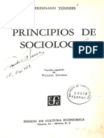 TÖNNIES, Ferdinand - Principios de Sociologia