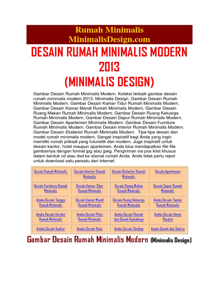 Rumah Minimalis PDF Rumah Minimalis PDF