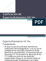 Calificacion de Espectrofotometro UV Vis PDF