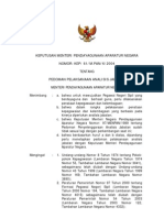2004 KEP MENPAN 061 Pedoman Analisis Jabatan