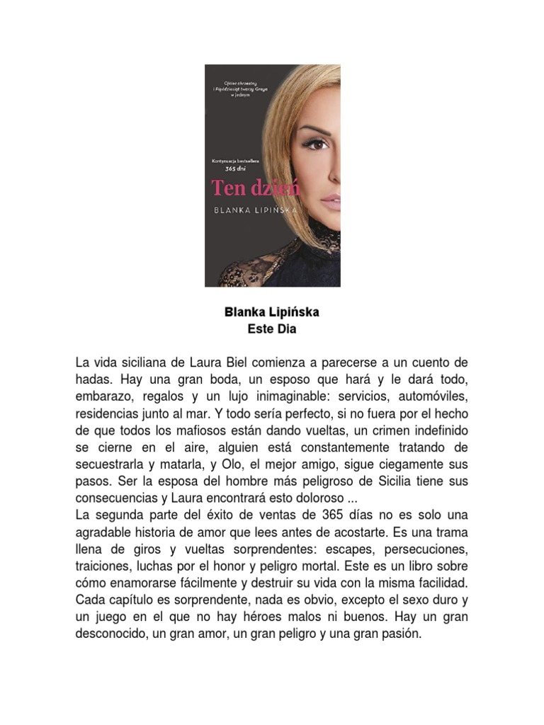 365 Dni Tome 3 Pdf Blanka Lipińska - Este Dia - ESPAÑOL PDF | PDF | Motocicleta | Amor
