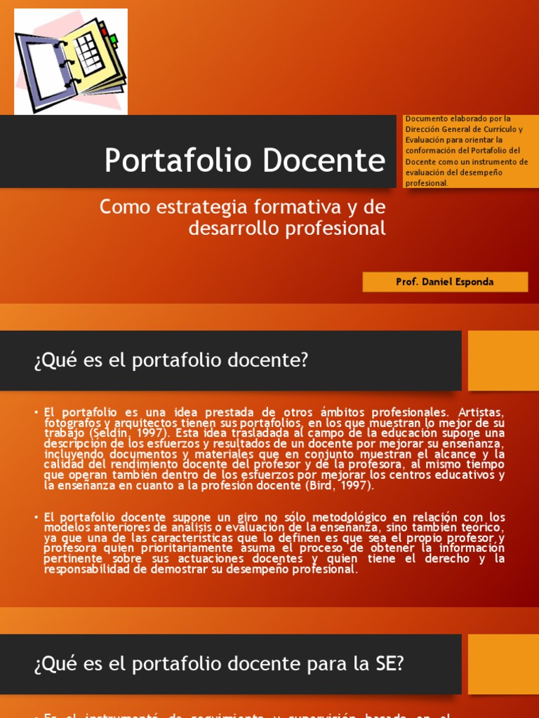 Portafolio Docente | Descargar gratis PDF | Maestros | Evaluación