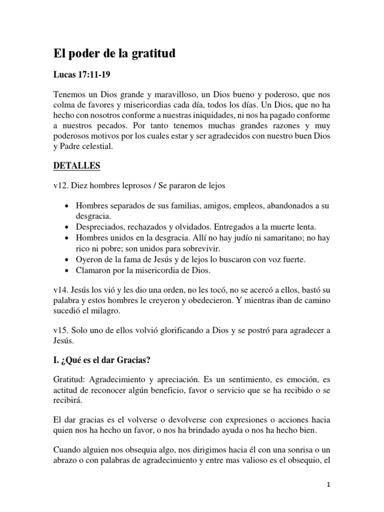 El Dar Gracias A Dios | PDF | Pecado | Dios