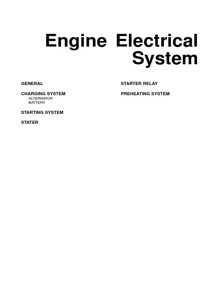 Engine Electrical System Overview | PDF | Fuse (Electrical) | Voltage