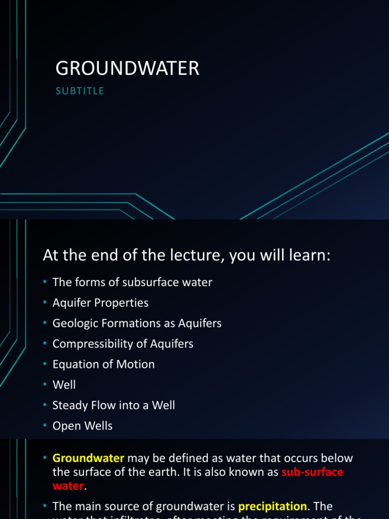 Groundwater Basics for Students | PDF | Aquifer | Porosity