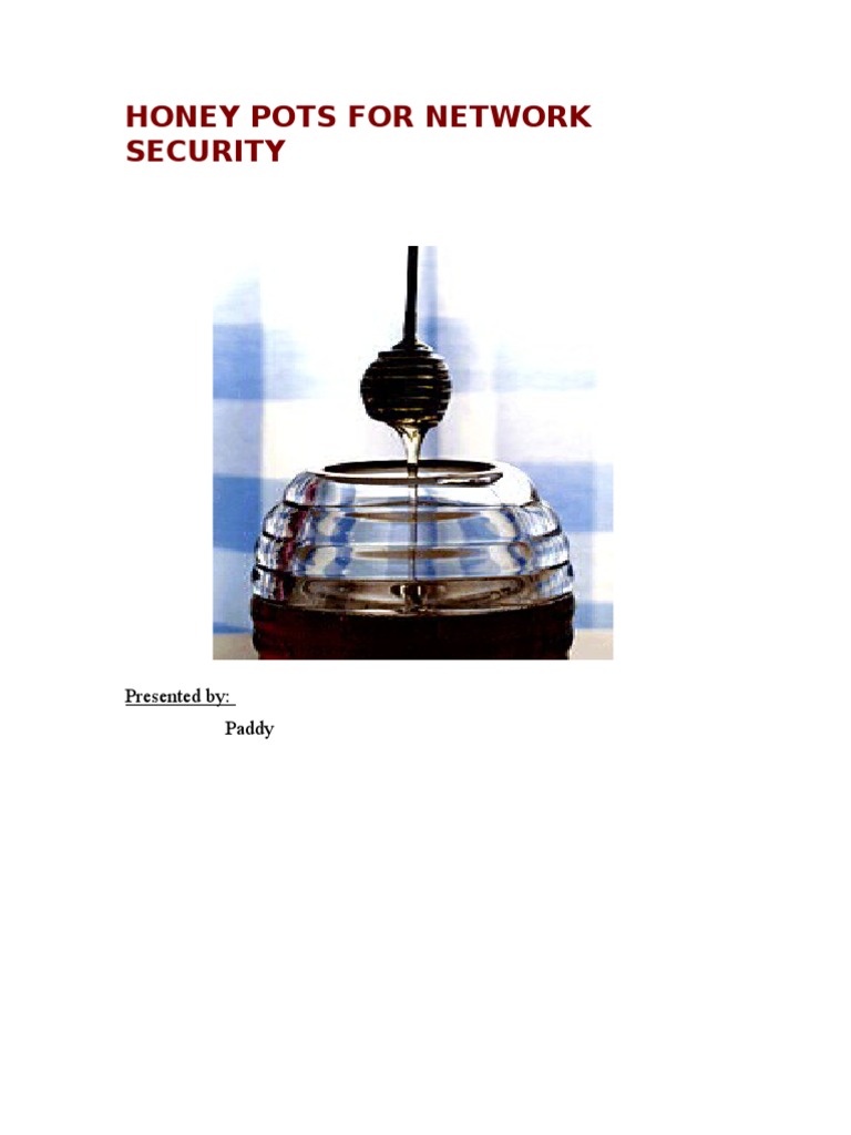 HoneyPots For Network Security PDF Firewall Proxy Server