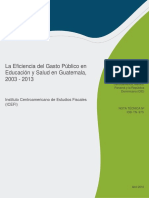 La Eficiencia Del Gasto Público en Educación y Salud en Guatemala 2003 - 2013 PDF