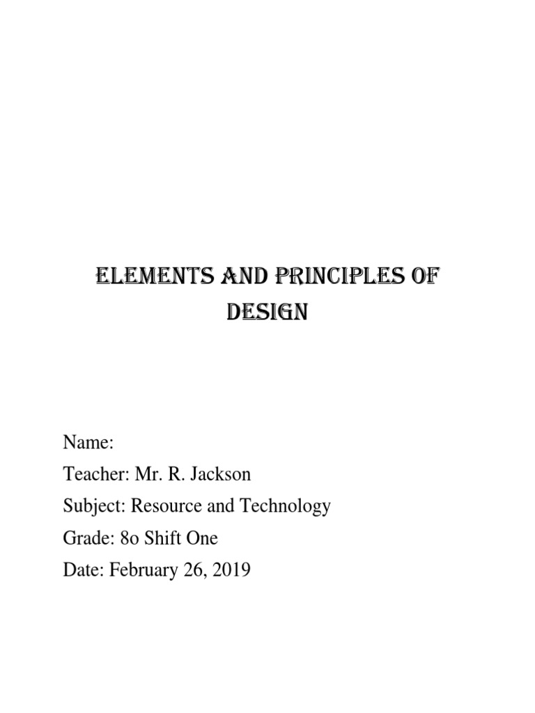 Design Principles and Elements | PDF | Symmetry | Color