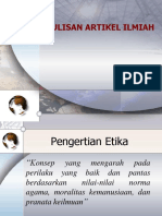 Etika Penulisan Karya Ilmiah