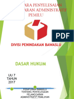 Penyelesaian Pelanggaran Administratif Pemilu