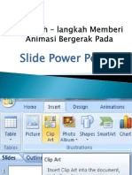 Langkah – langkah Memberi Aninasi Pada Slide Power