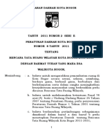 Perda RTRW No 8 TH 2011 Kota Bogor PDF