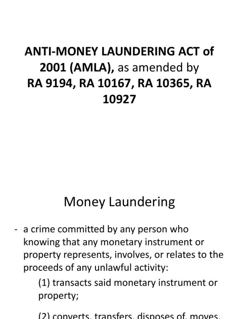 Overview of the Anti-Money Laundering Act | PDF | Money Laundering | Money