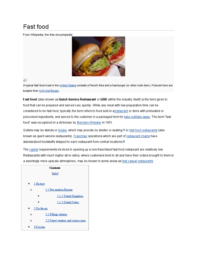 A History of Global Fast Food: From Ancient Street Vendors to Modern