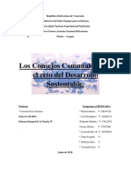 Los Consejos Comunales Ante El Reto Del Desarrollo Sustentable.