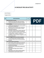 Form Checklist Pre Job Activity HSE