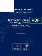 Journalism Media and Technology Trends and Predictions 2019