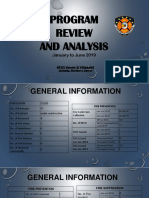 Program Review and Analysis Insights