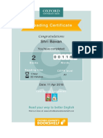 Reading Sample Certificate