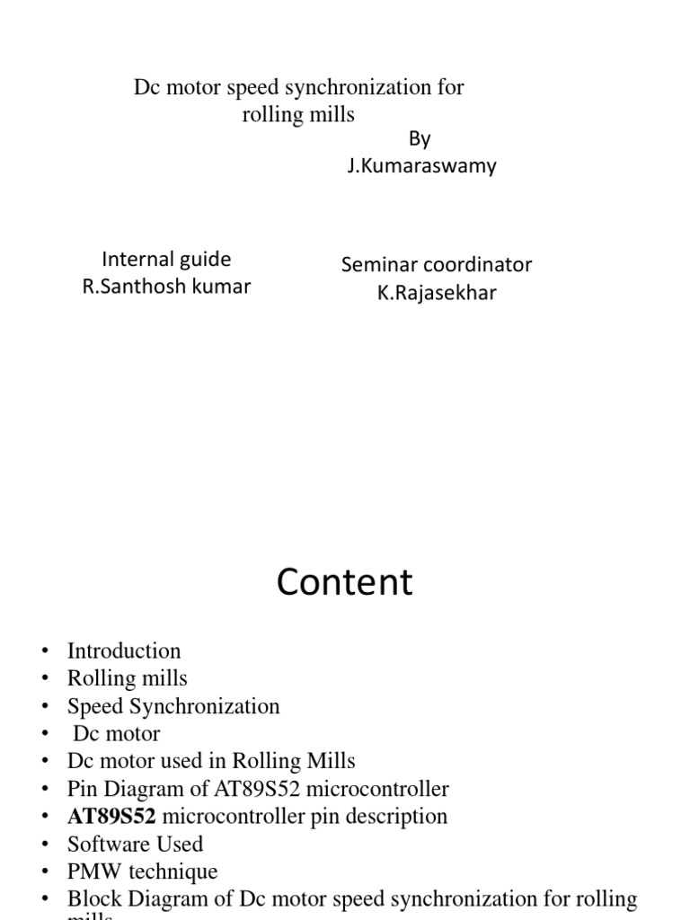 DC | PDF | Electric Motor | Microcontroller