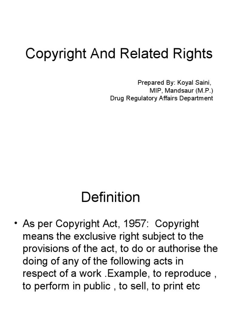 Understanding Copyright Rights and Infringement | PDF | Copyright ...