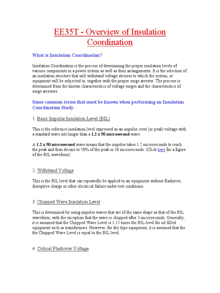 Insulation Coordination in Power Systems | PDF | Insulator (Electricity ...