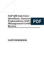SAP QM Interview Questions, Answers, and Explanations