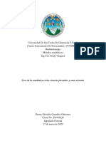 Usos de La Estadística en Ciencias Forestales y Otras Ciencias