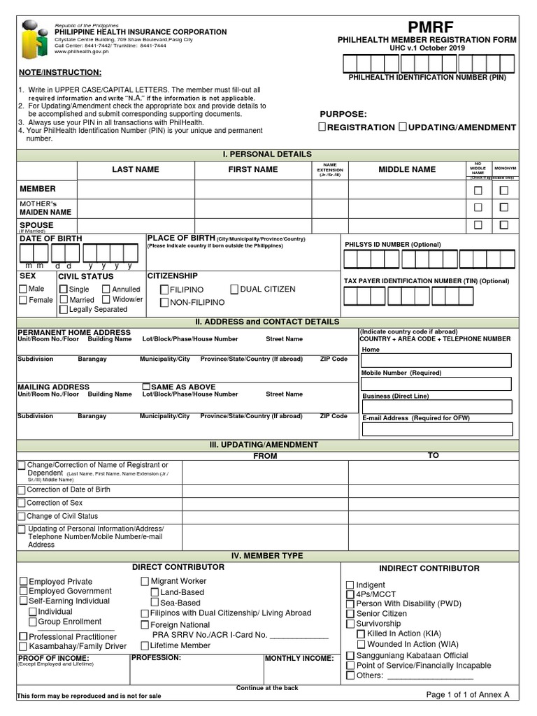 PMRF - Final 2019 | PDF | Identity Document | Government And Personhood