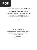 Language Policy Identity and Religion in PDF | PDF | Urdu | Pakistan