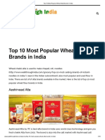 Top 10 Most Popular Wheat Atta Brands in India