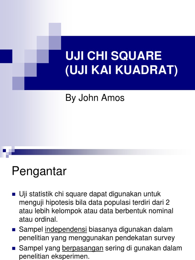 Uji Chi Square Pdf