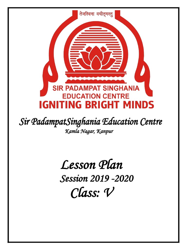 Lesson Plan Class 5 Icse PDF Tide Atmosphere Of Earth