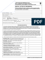 Humphrey Application Second Recommendation Form