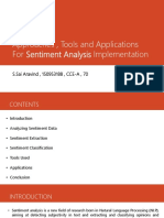 Seminar - Approaches, Tools and Applications For Sentiment Analysis